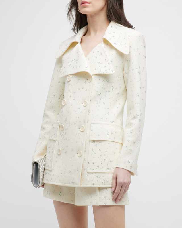 Heavy Stardust Embellished Peacoat